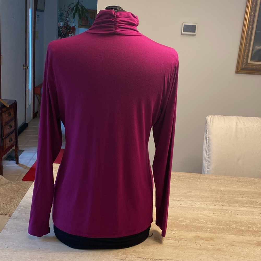 NWOT beautiful purple Style & Co. light turtleneck, see measurements in photos - Picture 3 of 9